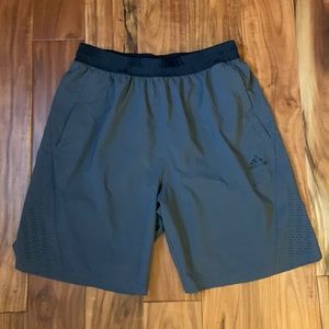 Adidas Mens Light Gray Weight Shorts Bottoms EUC L Large